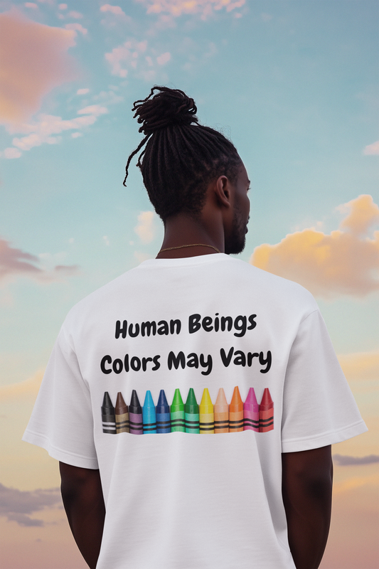 Colorful Crayon Vibes Unisex T-Shirt, Fun Graphic Tee, Diversity Shirt, Gift for Kids, Inspirational Apparel