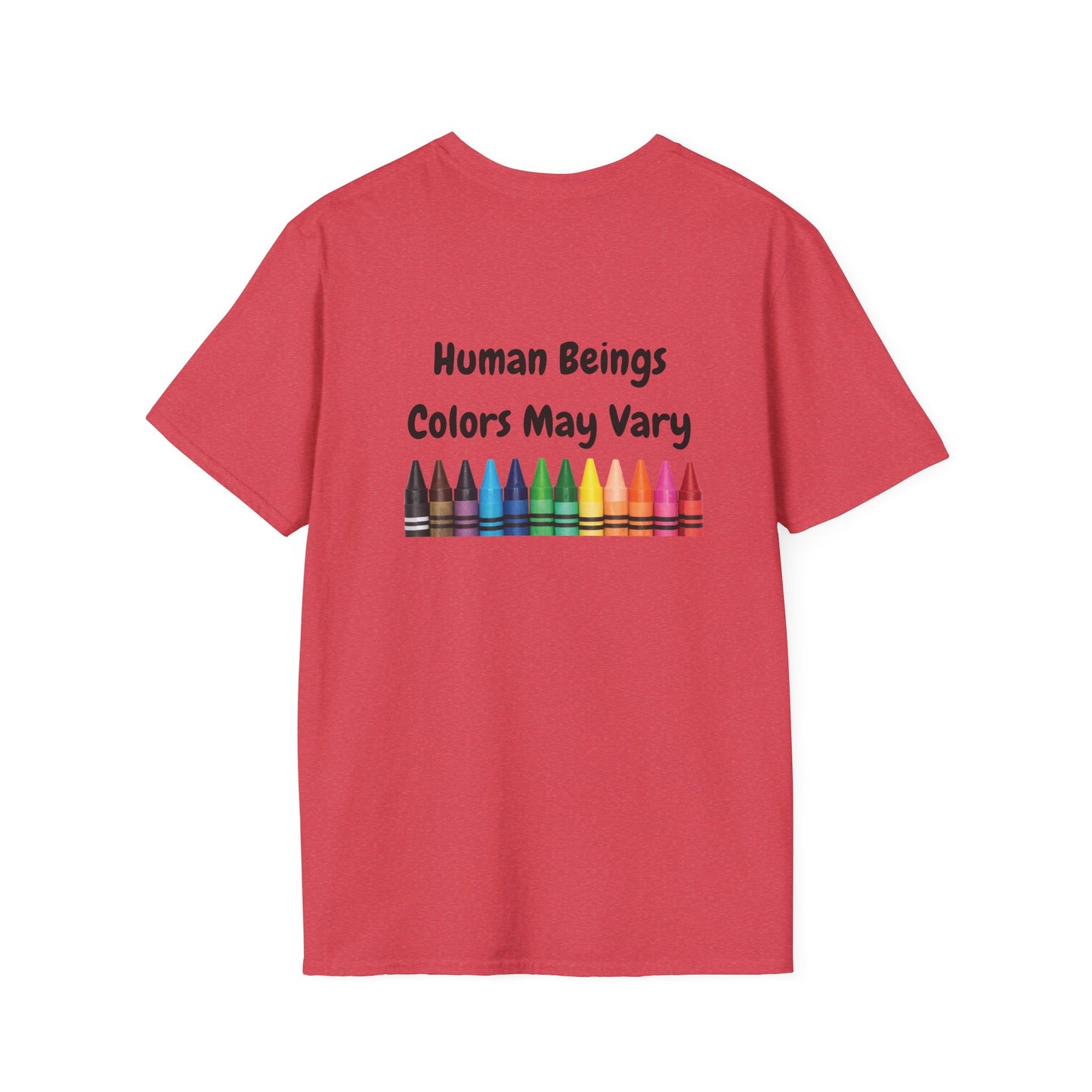 Colorful Crayon Vibes Unisex T-Shirt, Fun Graphic Tee, Diversity Shirt, Gift for Kids, Inspirational Apparel