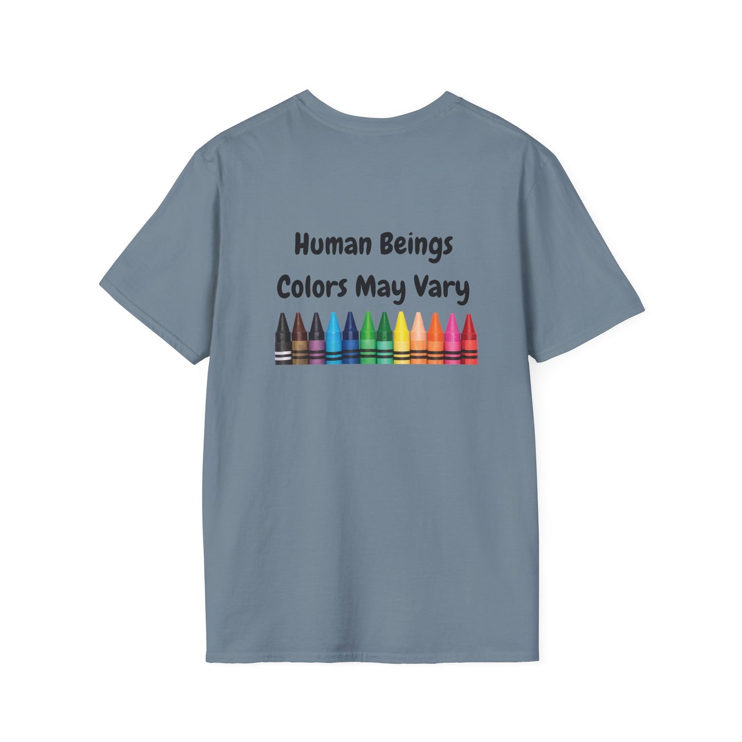Colorful Crayon Vibes Unisex T-Shirt, Fun Graphic Tee, Diversity Shirt, Gift for Kids, Inspirational Apparel