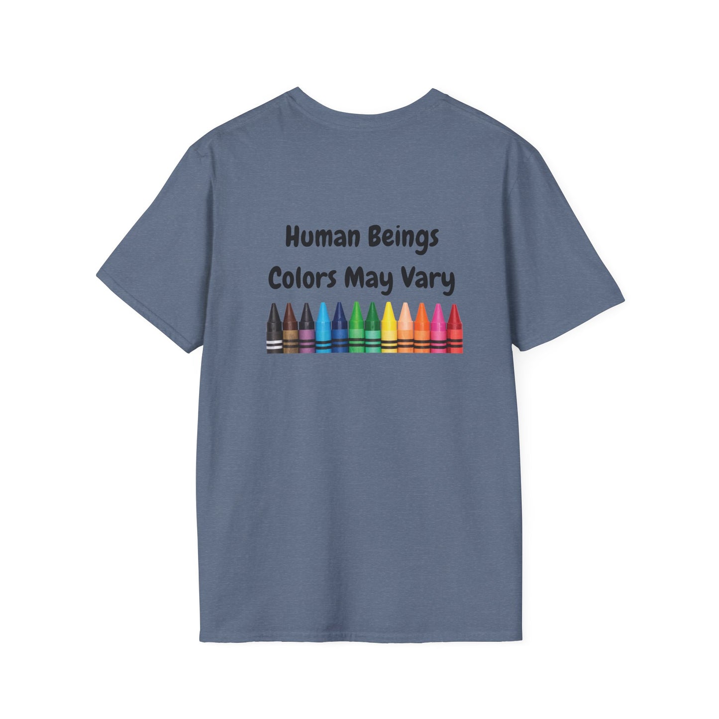 Colorful Crayon Vibes Unisex T-Shirt, Fun Graphic Tee, Diversity Shirt, Gift for Kids, Inspirational Apparel