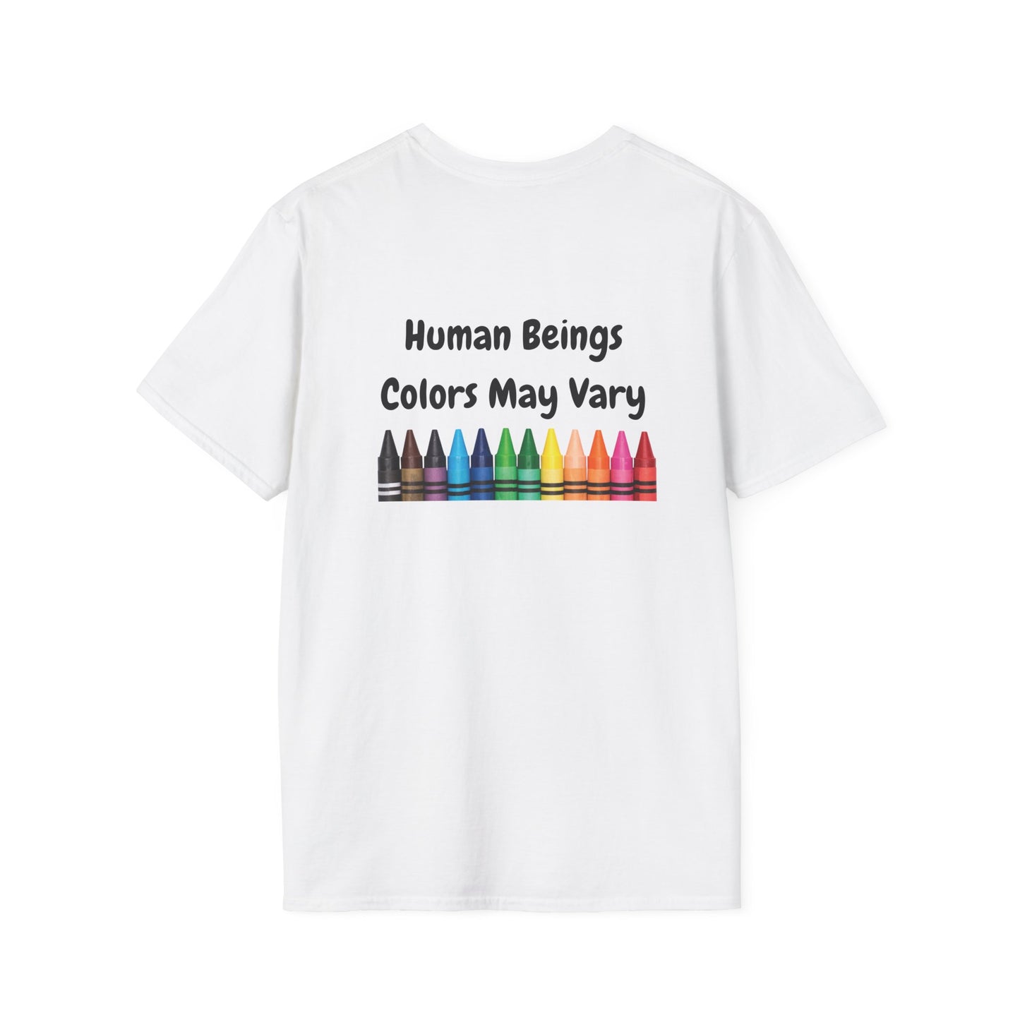 Colorful Crayon Vibes Unisex T-Shirt, Fun Graphic Tee, Diversity Shirt, Gift for Kids, Inspirational Apparel