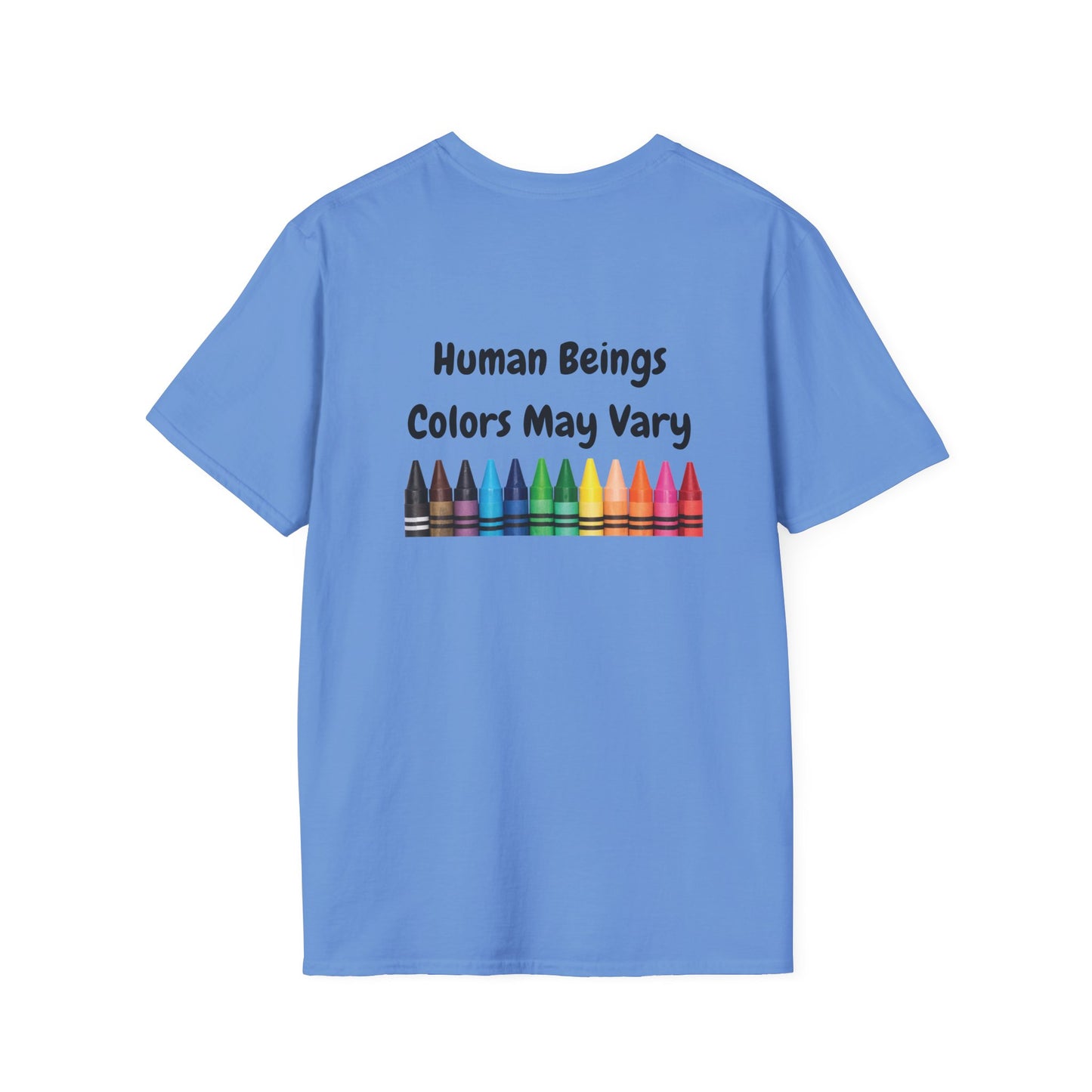 Colorful Crayon Vibes Unisex T-Shirt, Fun Graphic Tee, Diversity Shirt, Gift for Kids, Inspirational Apparel