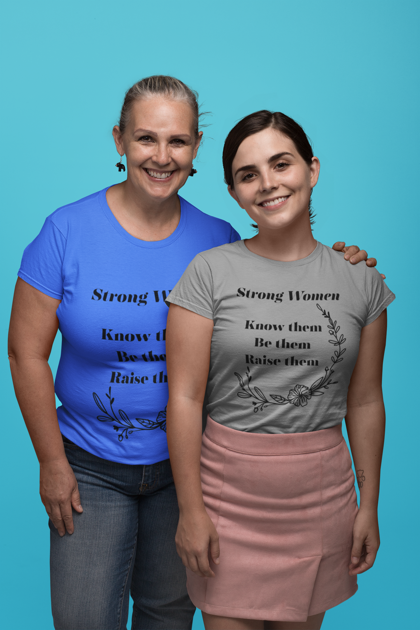 Strong Women V-Neck T-Shirt - Empowerment Tee for Feminists, Gift for Her, Inspirational Shirt, Women’s Day Apparel, Casual Wear